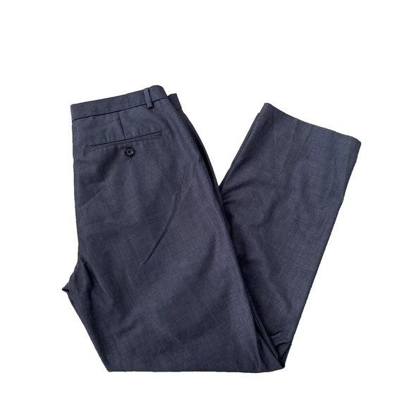 Calvin Klein Dress Pants Mens Size 32x30 Gray Flat Front Polyester Blend - Picture 10 of 10